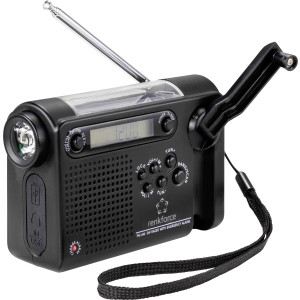 CONRAD Renkforce RF-CR-200 Kofferradio UKW, MW, KW Notfallradio wiederaufladbar, Solarpanel 