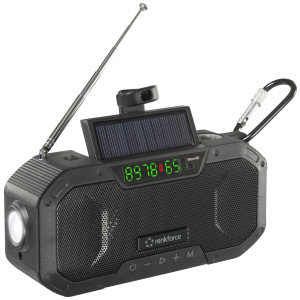 CONRAD Renkforce RF-CR-300 Outdoorradio UKW, MW Notfallradio, Bluetooth®, SD wiederaufladbar 