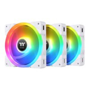  THERMALTAKE SWAFAN EX12 RGB PC Cooling Fan White TT Premium Edition (weiß, 3er Pack, inkl. Controlle Zubehör 