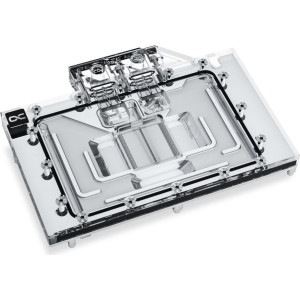  ALPHACOOL Eisblock Aurora Acryl GPX-N RTX 4090 Reference mit Backplate (transparent/silber) Gehäuse kühler 