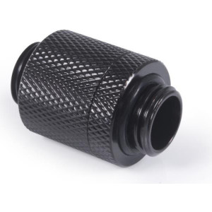  ALPHACOOL ES D-Plug 20mm G1/4 AG auf G1/4 AG - Deep Black (schwarz) Zubehör 