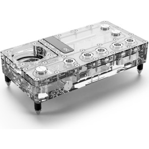  ALPHACOOL Core Distro Plate 240 Rechts VPP/D5 (transparent/silber, integrierter Ausgleichsbehälter) Zubehör 