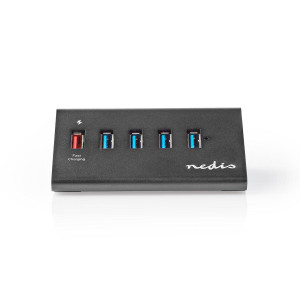 NEDIS USB-Hub 5-Port port(s) QC3.0 USB 3.2 Gen1 - Netzstromversorgung / Stromversorgung über USB, 5 