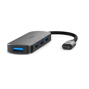 NEDIS USB-Hub 1x USB-C? - 4x USB A, 4-Port port(s), USB 3.2 Gen1, Stromversorgung über USB, 5 Gbps 