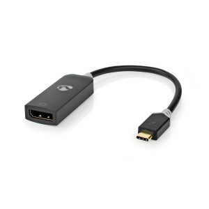 NEDIS USB-Adapter USB 3.2 Gen1 - USB-C? Stecker, DisplayPort Buchse, 0.20 m, rund, vergoldet, PVC, g 