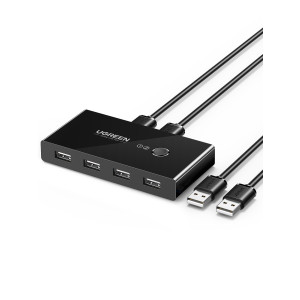 UGREEN 2x4 USB Switch, schwarz 