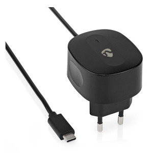 NEDIS Netzladegerät 15 W Schnellladefunktion 1x 3.0 A - Anzahl der Ausgänge: 1, USB-C? (Fixed) Kabel 