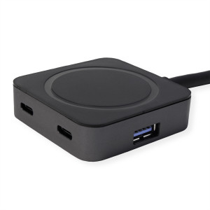 VALUE USB3.2 Gen1 Hub 2xA+ 2xC mit Verlängerungskabel 5m 