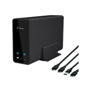  FANTEC mobiRAID X2U31 schwarz 2x6,35cm 2,5Zoll SATA SSD HDD RAID0/1/JBOD USB3.1 USB-C  