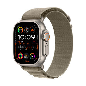 APPLE Watch Ultra 2 GPS + Cellular, 49mm Titanium Case with Olive Alpine Loop - Small 