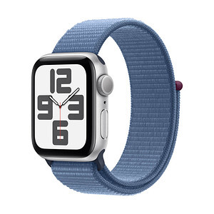 APPLE Watch SE GPS 40mm Silver Aluminium Case with Winter Blue Sport Loop 