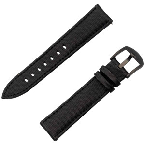 JT BERLIN Watchband Wannsee | Universal 20mm | schwarz - Edelstahl schwarz | M | 10853 (10853) 