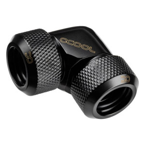  ALPHACOOL Eiszapfen 13mm Hardtube Anschraubtülle 90 Grad L-Verbinder Acryl- Messingrohre - schwarz Zubehör 