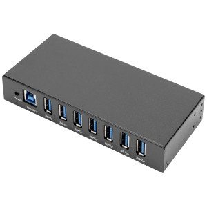 DIGITUS USB-Hub    7-Port 3.0->4xA3.0 industrial line schw. 