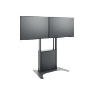  HAGOR Floorstand Lift Pro Light Dual Black Lift-Standsystem 2x 117-165cm 46-65Zoll screens max VESA  