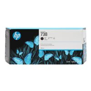 HP 738 300-ml Black DesignJet Ink Cartridge 