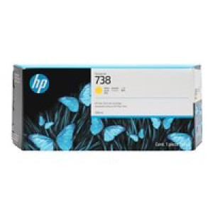 HP 738 300-ml Yellow DesignJet Ink Cartridge 
