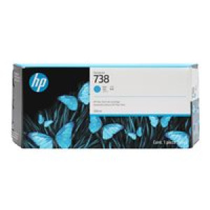 HP 738 300-ml Cyan DesignJet Ink Cartridge 