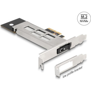 DELOCK Wechselrahmen PCI Express Karte fur 1 x M.2 NMVe SSD - Low Profile Formfaktor 