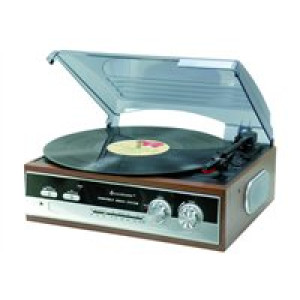 Soundmaster PL-186 H Holzdesign - Plattenspieler mit UKW/MW 