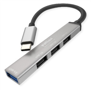 ROLINE USB3.2 Gen1 Hub 4x USB-A 1x 3.0+3x 2.0 Typ C Kabel 