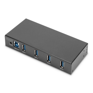 DIGITUS USB-Hub 4-Port 3.0->4xA3.0 industrial line schw. 