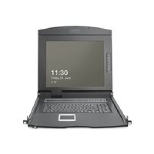  DIGITUS Modulare Konsole 19"HD  LCD,8-port VGA KVM Deutsch  