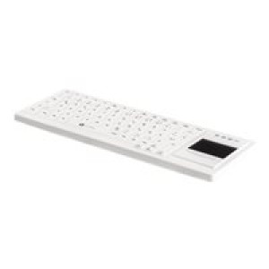  GETT Cleantype Xtra Touch Protect Silikontastatur mit Touchpad IP68 weiss DE Tastaturen 