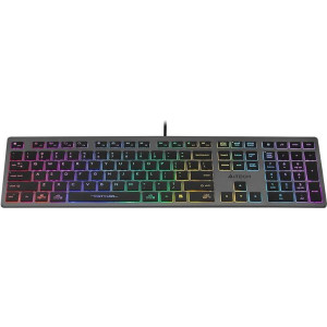  A4TECH FSTYLER FX60H (Neon Backlit) Tastatur USB QWERTY Schwarz, Grau (A4TKLA47126) Tastaturen 