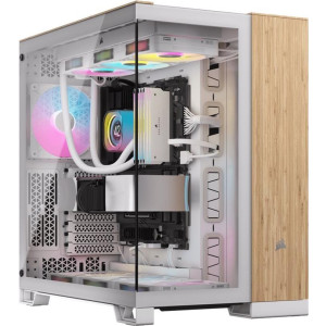 CORSAIR Geh Midi 6500X (Tempered Glass) White/Bamboo Wood 