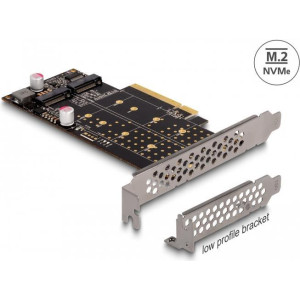 DELOCK PCI Express x8 Karte zu 1xintern NVMe M.2 Key M Bifur 