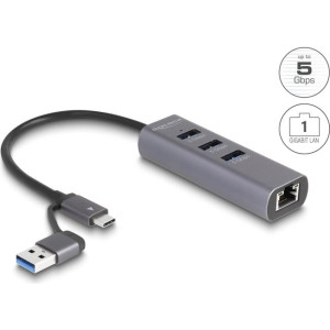 DELOCK 3 Port USB 5 Hub 