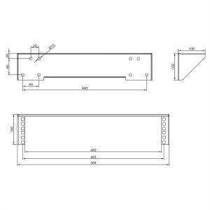  VALUE 19-Wand-/Untertischhalterung 2 HE schwarz  