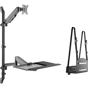  EQUIP Tischhalterung 17"-32"/ 1TFT 8kg 360°+Nb.halter. sw  