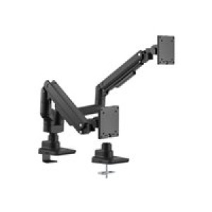  EQUIP Tischhalterung 17"-49"/ 2TFT je 20kg 360° Gasfeder sw  