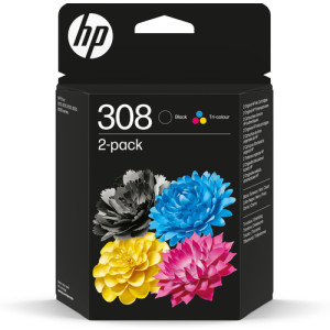 HP 308 Black/Tri-Color Ink Cartridge Combo 2-Pack 