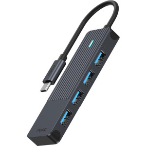 RAPOO USB-C Hub, USB-C auf USB-A, grau (00217695) 