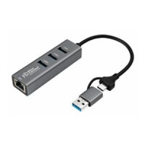 MICROCONNECT USBHUB-RJ45-2IN1 Schnittstellen-Hub USB 3.2 Gen 1 