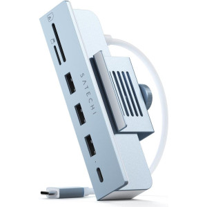 SATECHI USB-C Clamp Hub Kabelgebunden USB 3.2 Gen 2 (3.1 Gen 2) Type-C Blau (ST-UCICHB) 