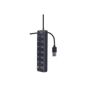 GEMBIRD 7-port USB 3.1 Gen 1 HUB with switches juodas UHB-U3P7P-01 (UHB-U3P7P-01) 