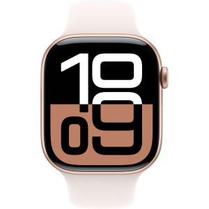 APPLE Watch Series 10 GPS + Cellular 46mm Rose Gold Aluminium Case with Light Blush Sport Band - S/M 