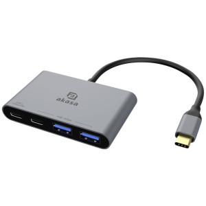 AKASA 4 Port USB-C (USB 3.2 Gen 2) Multiport Hub mit USB-C Stecker 