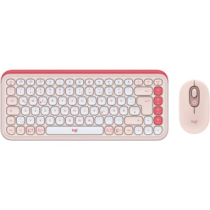  LOGITECH POP ICON COMBO - ROSE - DEU Tastaturen 