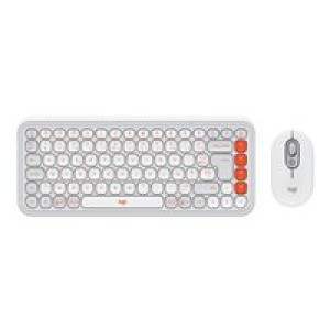  LOGITECH POP ICON COMBO - OFF WHITE - FRA Tastaturen 