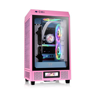 THERMALTAKE The Tower 200 Mini-Tower Mini-ITX Gehäuse mit Sichtfenster pink 