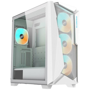 GIGABYTE GB-C301GW-TYPE-C-V2 Midi Tower Gaming Gehäuse mit Sichtfenster white 