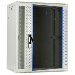 DSIT 15 HE Serverschrank, Wandgehäuse, mit Glastür, Weiß, (BxTxH) 600 x 450 x 770mm 