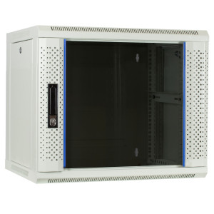 DSIT 9 HE Serverschrank, Wandgehäuse, mit Glastür, Weiß, (BxTxH) 600 x 450 x 500mm 