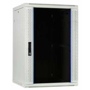 DSIT 22 HE Serverschrank, Wandgehäuse mit Glastür (BxTxH) 600 x 600 x 1200mm weiß 
