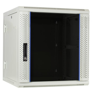 DSIT 12 HE Serverschrank, wendbares Wandgehäuse mit Glastür, Weiß (BxTxH) 600 x 600 x 635mm 